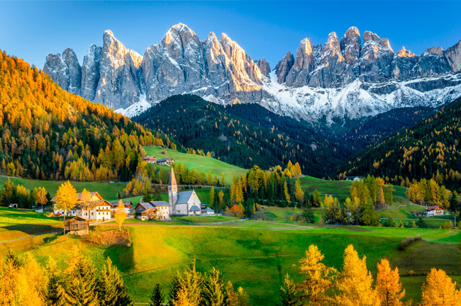 Fotomural o papel pintado montañas funes italia